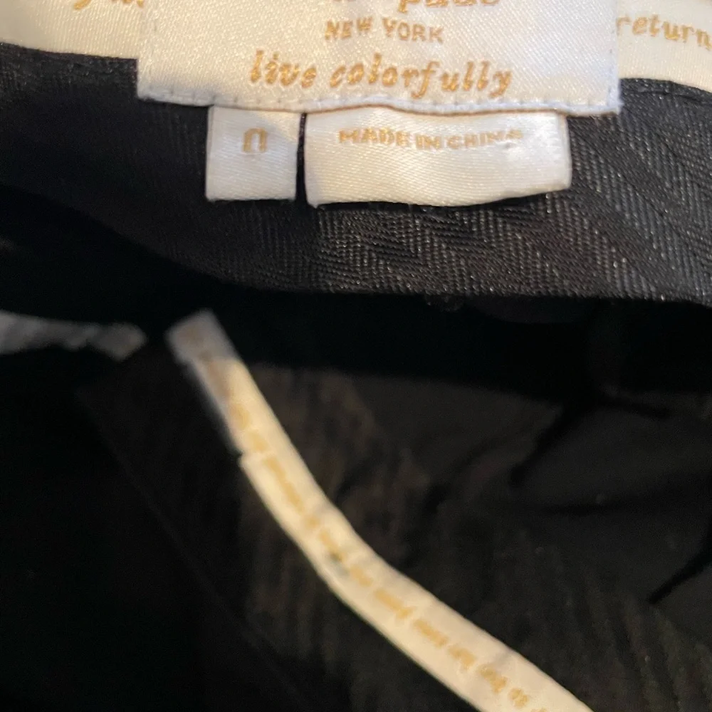 Kate Spade Black Cigarette Pants